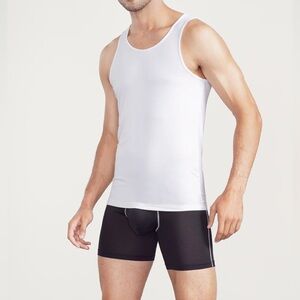 David Archy Bamboo Moisture Wicking Tank White Sz M Moisture Wicking